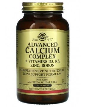 Solgar, Улучшенный кальциевый комплекс с витаминами D3, К2, цинком и бором, 120 таблеток Solgar, Улучшенный кальциевый комплекс с витаминами D3, К2, цинком и бором, 120 таблеток